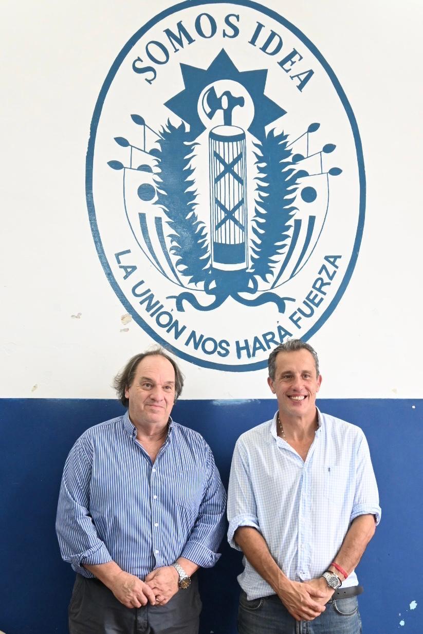 Mario García y Eduardo Lust previo a la ronda de prensa.