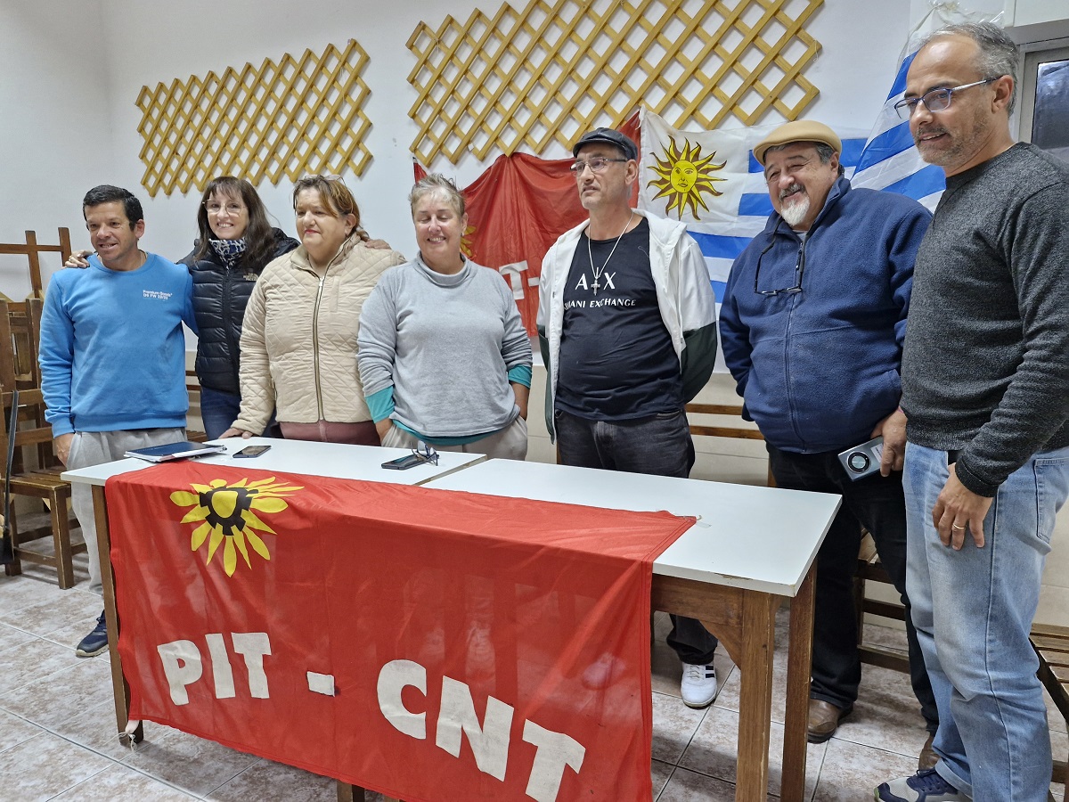 Dirigentes del Plenario Intersindical de Lavalleja