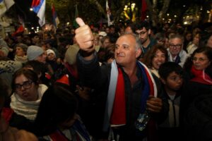Daniel Ximénez en pleno festejo tras el triunfo