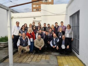 Integrantes de la Oficina Electoral y de la Junta Electoral finalizadas las jornadas del escrutinio final, con destacada labor de todos.