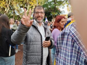 Fernando Pereira, presidente del Frente Amplio estuvo en Minas acompañando la victoria de Daniel Ximénez