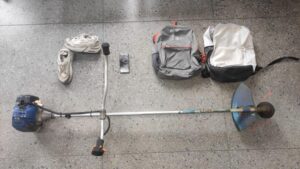 Bordeadora robada incautada (Foto: Prensa Jefatura de Policía de Lavalleja)