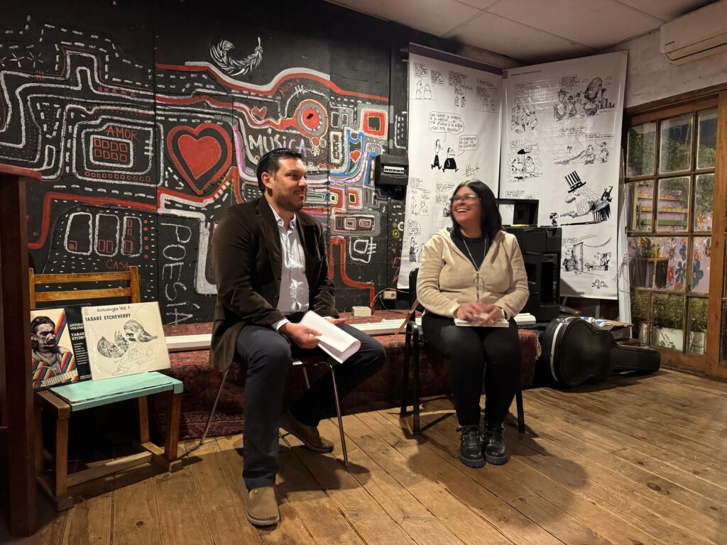 Alvarado y Clara Alberti durante la presentación en Casa Lorca