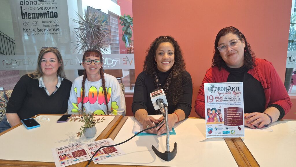 Noelia Cotto, María Ayala, Valeria Barreto y Carla González en ronda de prensa