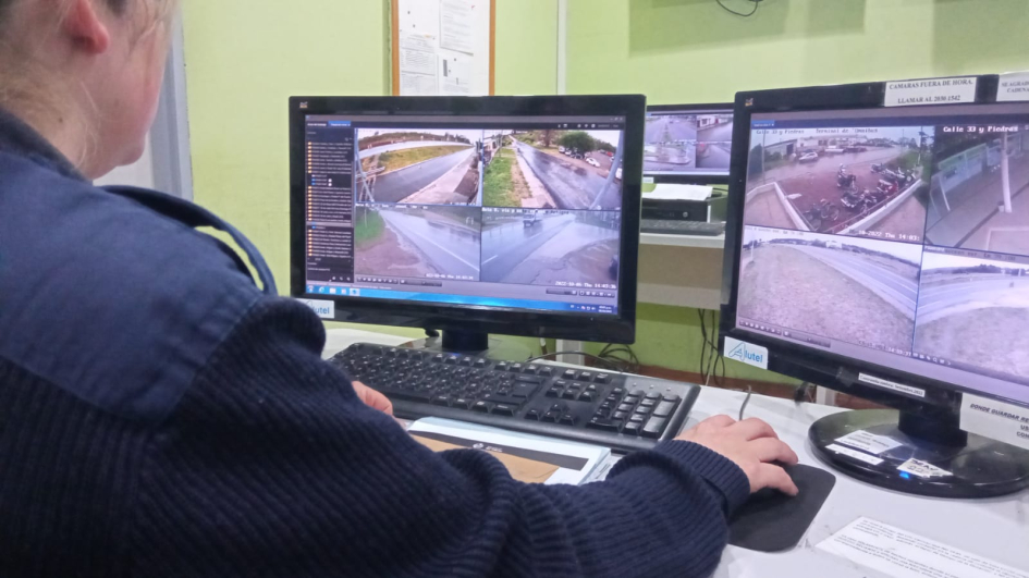 Visualizador de cámaras de video vigilancia (Foto: Prensa Jefatura de Policía de Lavalleja)