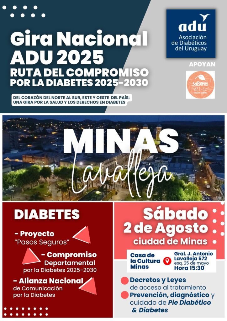 ADU realiza en Minas una actividad denominada “Ruta del compromiso por la diabetes 2025-2030, por la salud y los derechos en diabetes”