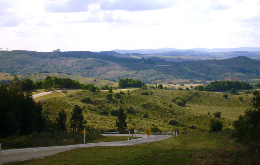 Hermoso y bucólico paisaje del límite entre Lavalleja y Maldonado, ruta 60, donde se registran copamientos.
