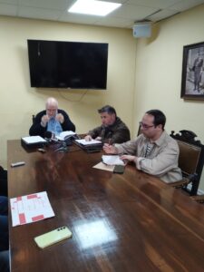 Ediles Gastón Elola, Néstor Calvo y Francisco Gómez.