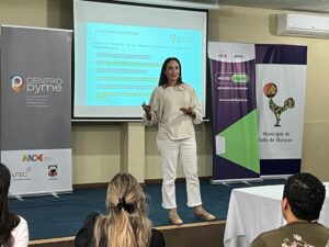 Leticia Méndez, durante una actividad de capacitación del Centro Pymes Lavalleja