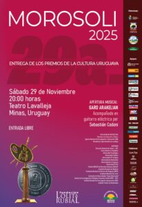 Morosoli 2025: ultiman detalles de la 29ª entrega de los Premios de la Cultura uruguaya