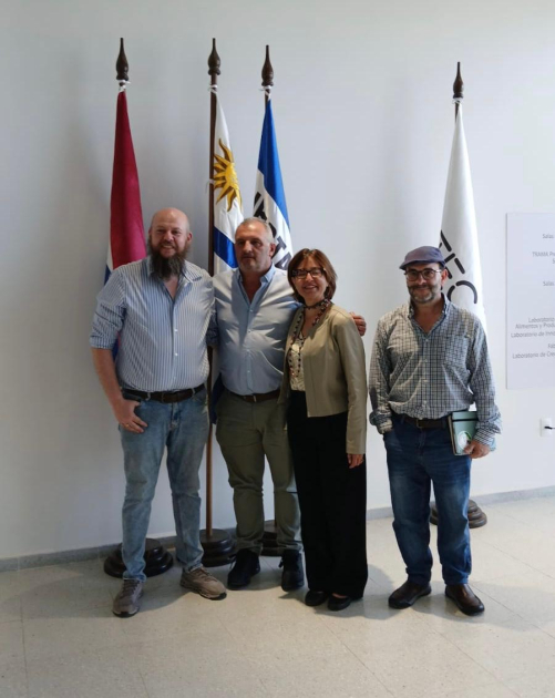 Alemán (UTEC), intendente Ximénez, Brandt (Zicosur) y Yocco (Promoción y Desarrollo)