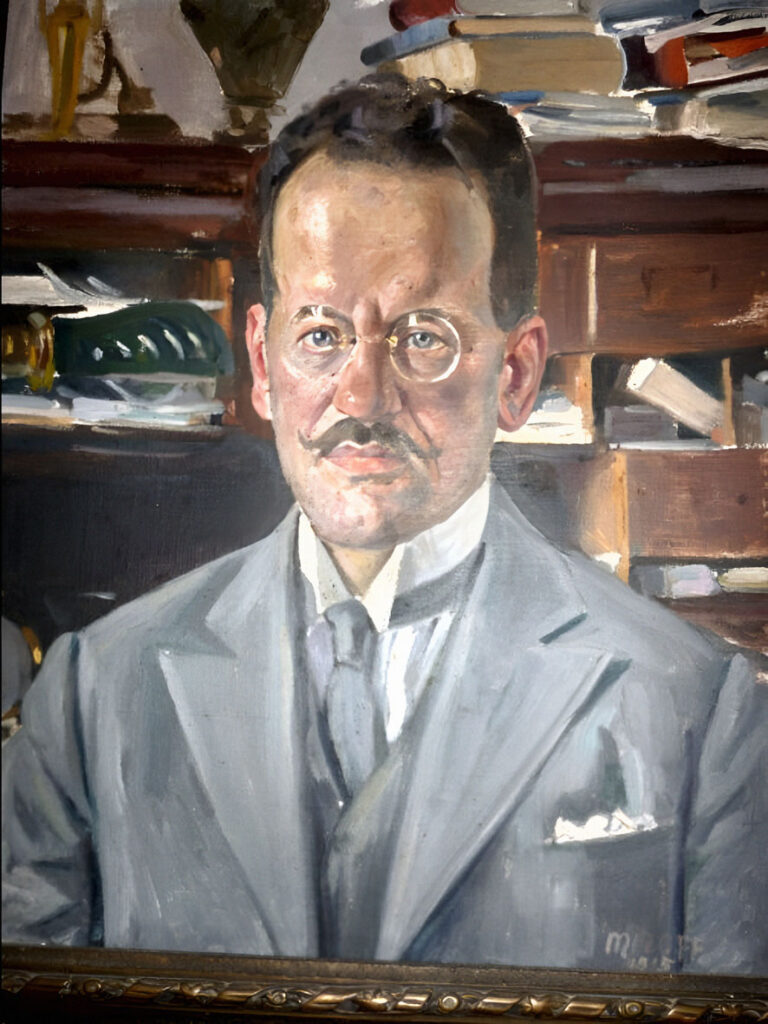 Retrato del doctor Héctor Giannarelli, el cual se encuentra en la asociación civil que lleva su nombre