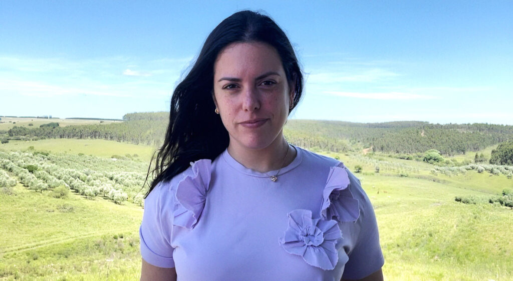 Laura da Trindade, directora del establecimiento olivícola Sabiá