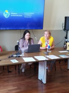 Referentes de Discapacidad de MIDES Romina Rivero y Analía Oyenard. 