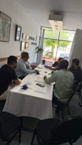 Reunión de la directiva con el intendente Daniel Ximénez