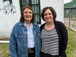 Paola Barrientos y Anaí Fuentes, integrantes de la directiva.