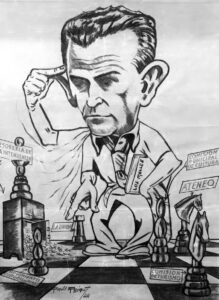 Don Santiago Dossetti en el trazo de Raúl Rojas.