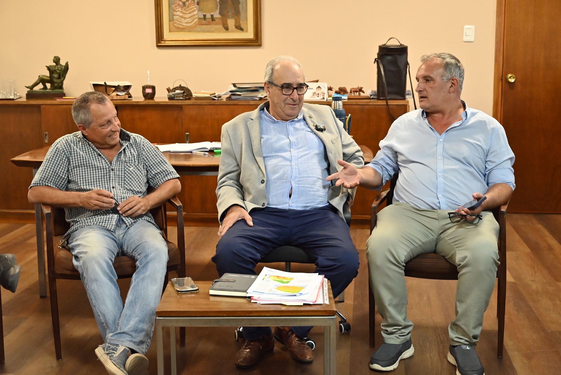 Ximénez recibió al ministro de Ganadería Alfredo Fratti