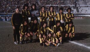 Peñarol Campeón Uruguayo Invicto en 1978Parados: Walter “Indio” Olivera, Jorge Fossati, Julio Rodríguez, Lorenzo Unánue, Juan Vicente Morales, Mario “Bombon” González. Agachados: Venancio Ramos, Carlos Peruena, Fernando Morena, Ildo Maneiro y Rubén Paz.