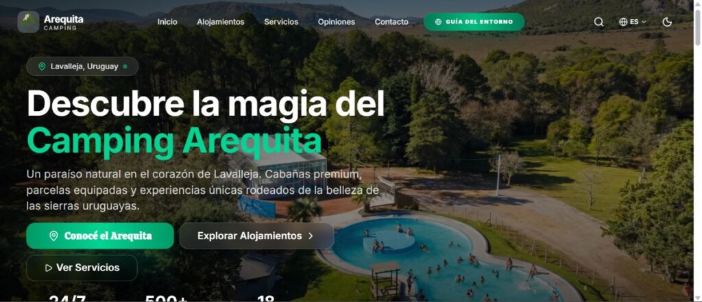 El Camping Arequita cuenta con sitio de internet propio