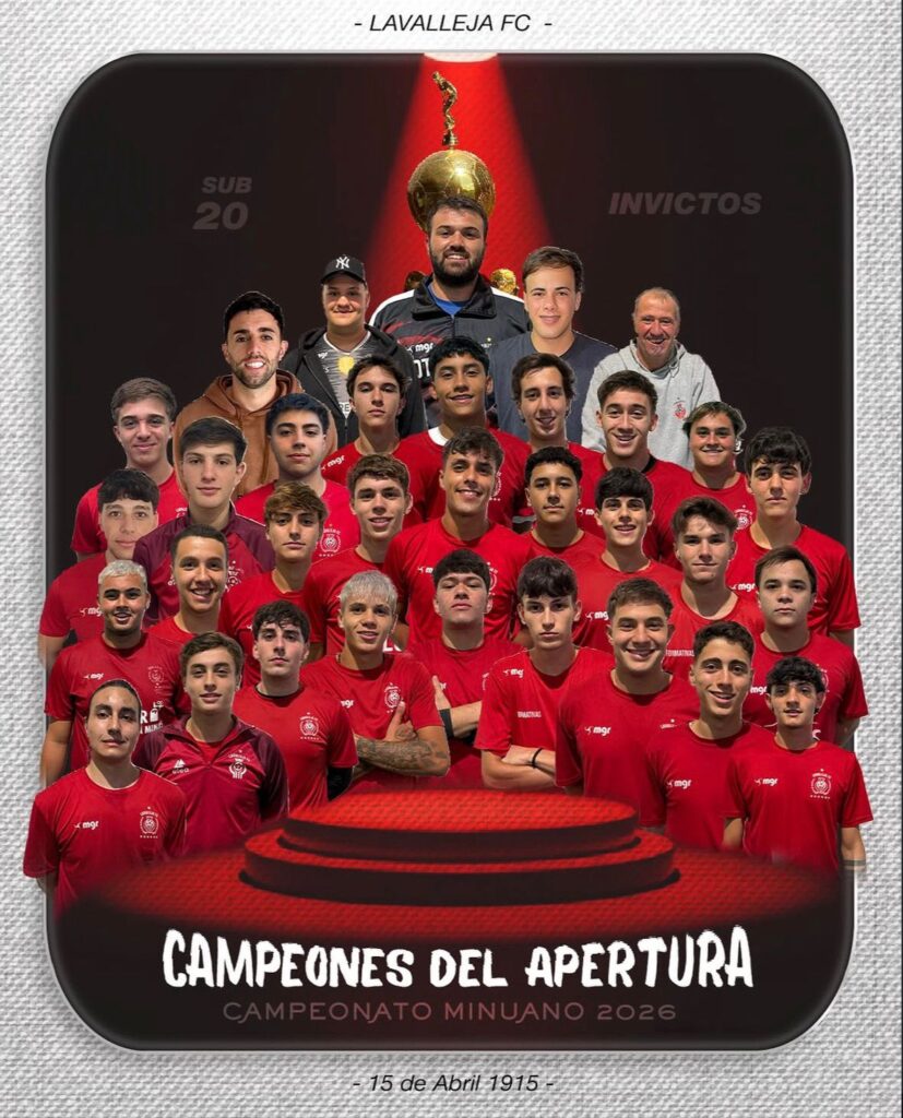 Lavalleja FC campeón Torneo Apertura Sub 20 (Foto: Facebook Lavalleja FC)