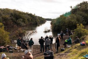A orillas del río Santa Lucía se filmó la película Caza y pesca, con la dirección de Guillermo Carbonell (Fotos: Fito Shaw)