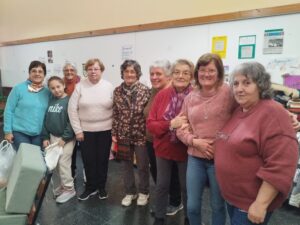Algunas Arañitas Unidas Tejedoras Solidarias.