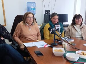 Autoridades que participaron de la conferencia de prensa.