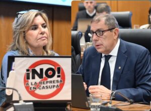 Diputada Adriana Peña y el ministro de Economía Gabriel Oddone