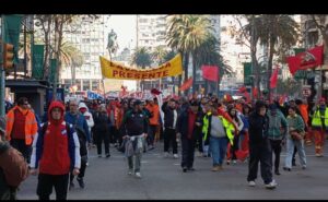 Movilización del Sunca en Montevideo con presencia de una delegación de Lavalleja
