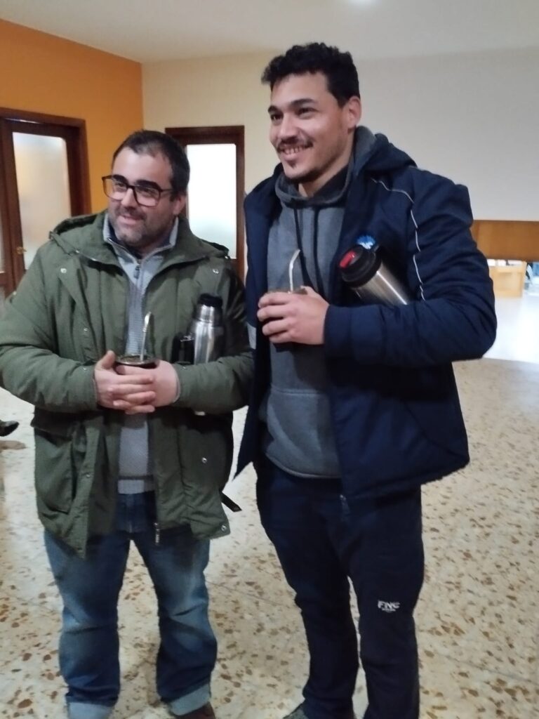 Federico Suárez y Bruno Pastorino del Sindicato de Fábrica Nacional de Cervezas.