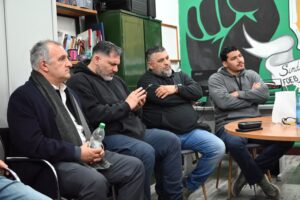 Daniel Ximénez en reunión con integrantes del Sindicato FNC (Foto. Prensa IDL)