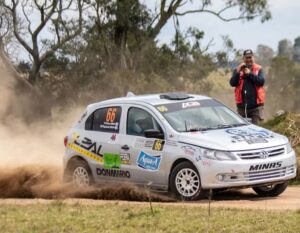 Los minuanos Diego Falco y Martín Piquinela fueron segundos en la RC1600 em el Rally “Sierras del Yerbal” en Treinta y Tres. (Foto: Cur).