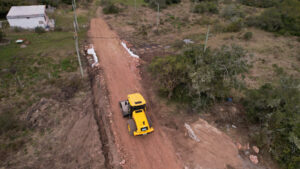 Vista aérea de las obras realizadas en Villa Serrana (Foto e información: Prensa IDL)