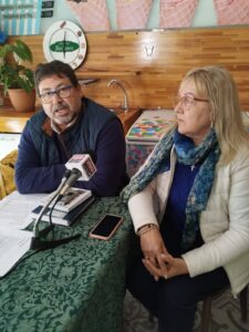 Marcos Franco, secretario general de la FUS y Laura Bayarres, presidenta AFUCAM.