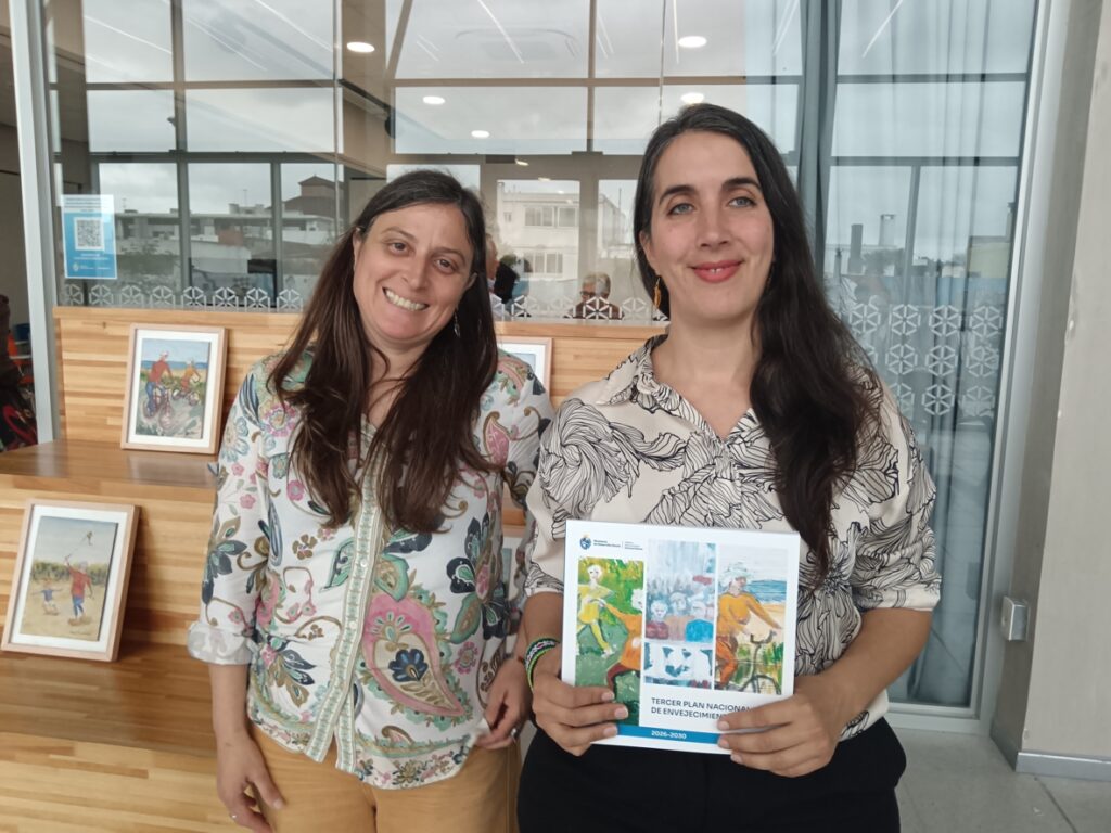 Ana Laura Soiza, directora departamental del MIDES, y Marianela Larzábal, directora de INMAYORES.