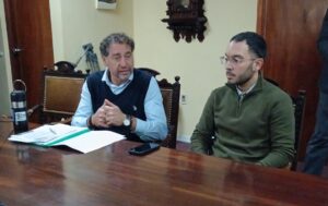 Alfredo Nansen y Joaquín Santa Cruz, integrantes de la Comisión Representativa del BROU.